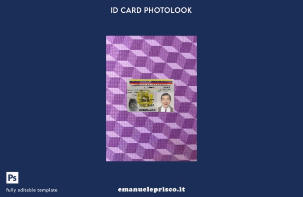 modello FRONTALE photolook ID Venezuela stile verificato